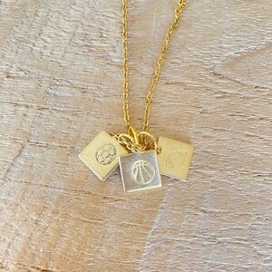 Basketball Charm Necklace – Football Necklace - Minimal soccer Pendant Jewelry